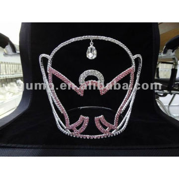 Coroa de tiara grande rhinestone